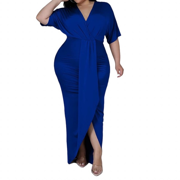 Women’s Slit Maxi Dress - Picture 3 of 5